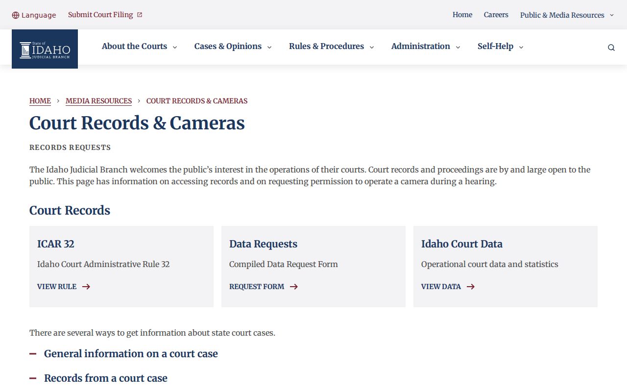 Franklin County court case kiosk and clerk record access